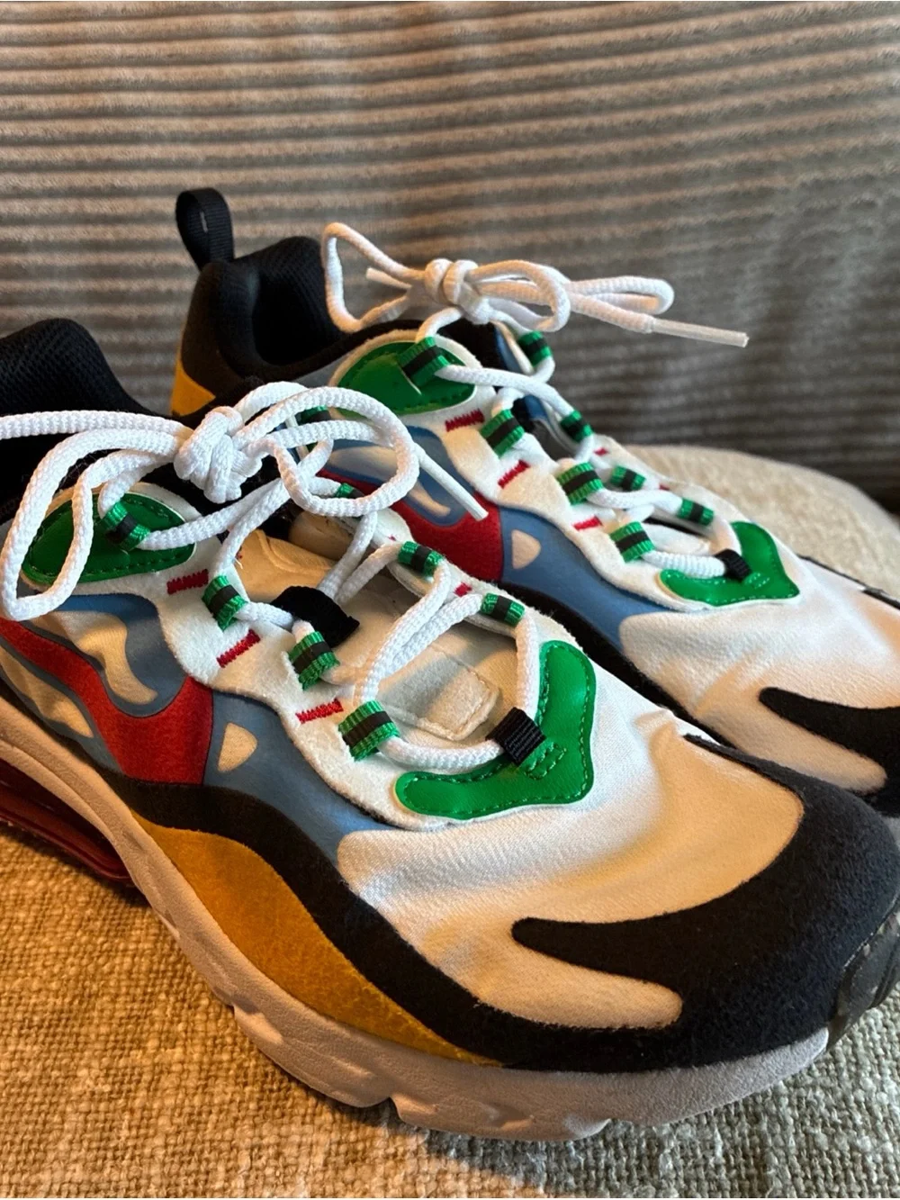 Nike Kids Multicolor Sneakers with Green and Black Accents